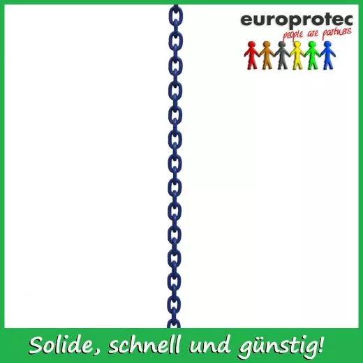 Anschlagkette Sondergte 10 - EN 818-2 - blau lackiert Nenndicke 7mm