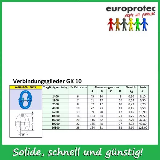 Verbindungsglied GK 10 - ND 16mm