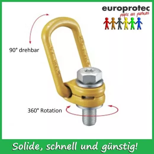 Anschlagwirbel, drehbar M 10 x 16 - 630kg