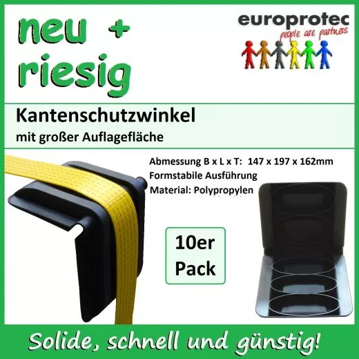 Kantenschutzwinkel mit groer Auflageflche - sehr formstabil - fr Bandbreite 50mm - 10er Pack