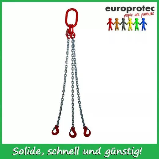 Kettengehnge 3-Strang - Nenndicke 13mm  - Kette verz. - Tragfhigkeit bis 11,2t