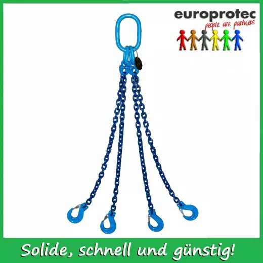 Kettengehnge 4-Strang EN 818-4 - Gteklasse 10 - Nenndicke 8mm  - Tragfhigkeit 5,25t
