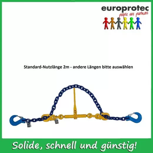 Zurrketten ND 10mm GK 10 - 2-teilig - LC 8.000 daN blau lackiert