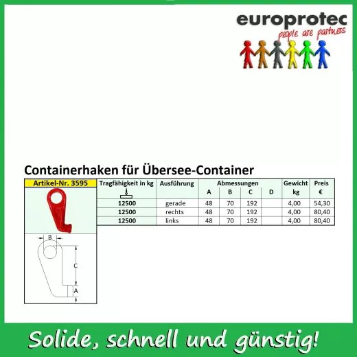 See-Containerhaken links - GK 8 - 12,5t