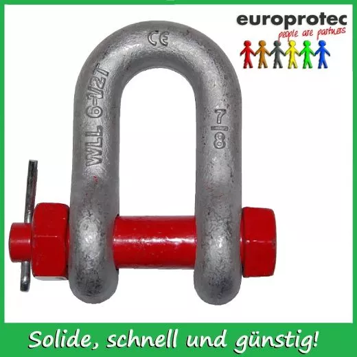 Schkel gerade - hochfest - mit Mutter und Splint 1 3/8 - 13500kg