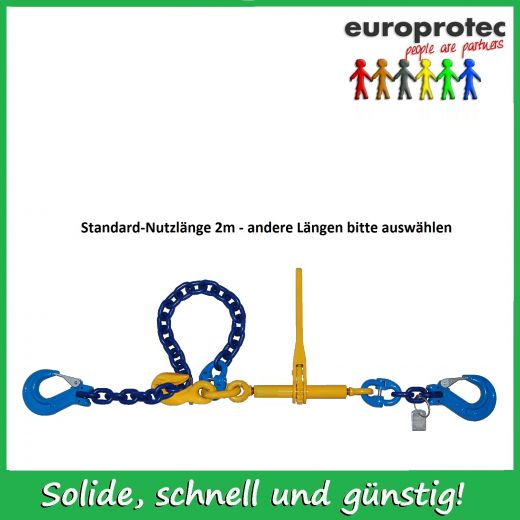 Zurrketten ND 13mm GK 10 - 1-teilig - LC 13.400 daN blau lackiert
