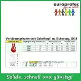 Verkrzungshaken GK 8 mit Gabel - mit Sicherung ND 10mm