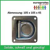 Zurrmulde 800daN quadratisch