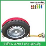 Radsicherungsgurt mit Wirbelhaken LC 1500/3000daN - 2,5m lang mit Grippschlauch