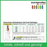 Sicherheits-Wirbelhaken mit Gleitlager GK 8 - ND 16mm