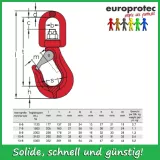 Wirbelhaken mit Kugellager Nenndicke 6mm - Tragfhigkeit 1.120kg