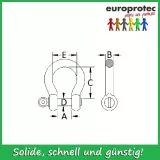 Sch�kel geschweift - hochfest - mit Augbolzen 1 1/2 - 17000kg