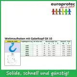 Weitmaulhaken/Giessereihaken/Containerhaken GK 10 - ND 8mm