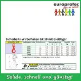 Sicherheits-Wirbelhaken - GK 10 - mit Gleitlager - fr Kette 16 mm, Tragfhigkeit 10000kg