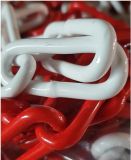 Absperrkette aus Kunststoff 8 x 48mm - Rot/Wei� - 25m Bund