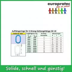 Aufhngering Gteklasse 10 fr 2-Strang 10mm (A 22)