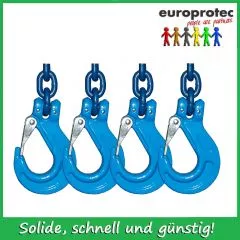 Kettengehnge 4-Strang EN 818-4 - Gteklasse 10 - Nenndicke 10mm  - Tragfhigkeit 8,4t - verkrzbar