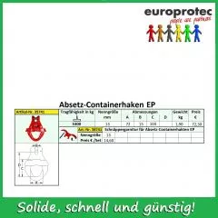 Absetz-Containerhaken EP - GK 8 - 5,3t